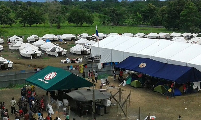 En el albergue en La Peñita, en Darén, hay 1.700  migrantes, aproximadamente.