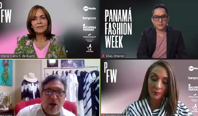 Durante la conferencia de prensa virtual del Fashion Week Panamá 2020. Cortesía