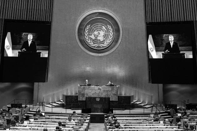 Por primera vez en los 75 años de la ONU, los líderes no se verán las caras sino en una sucesión de discursos pregrabados. O sea, más alejados, más distanciados, más desunidos que nunca. Foto: EFE.