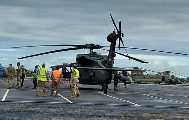 Los helicópteros estadounidenses salen desde el aeropuerto internacional de David. Foto: Mayra Madrid