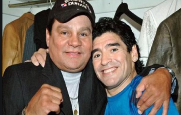 Roberto Durán y Maradona tenían una buena relación.