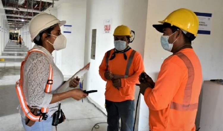 Ayer iniciaron los trabajos para habilitar salas de la Ciudad de la Salud para atender a pacientes con Covid-19.  Foto de cortesía