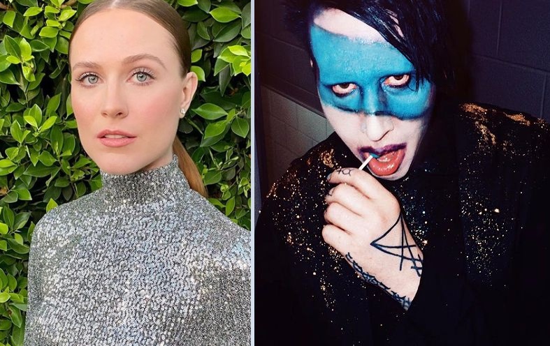 Evan Rachel Wood y Marilyn Manson. Instagram