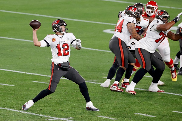 Tom Brady en acción durante el Super Bowl. Foto: EFE