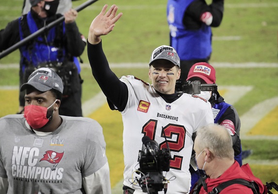 Tom Brady, mariscal de campo de los Buccaneers. Foto: EFE