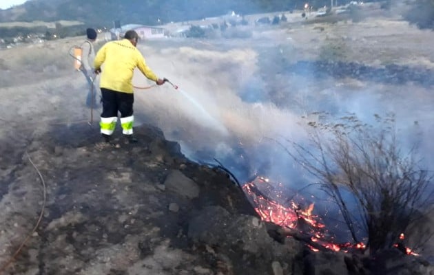 Incendio de masa vegetal próximo al Volcán Barú. Foto: Cortesía