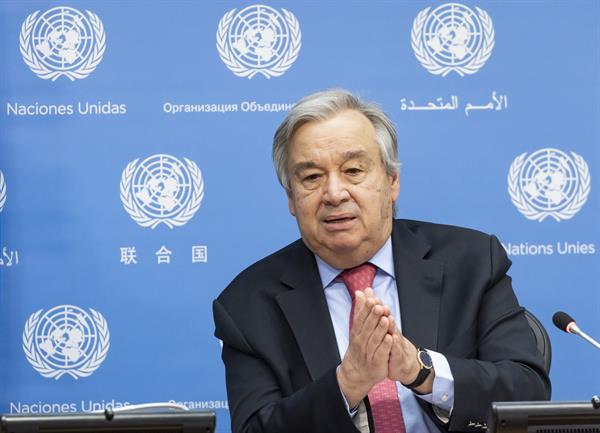 António Guterres, secretario general de la Organización de Naciones Unidas (ONU). EFE