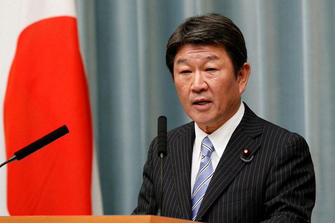 El  ministro japonés de Asuntos Exteriores, Toshimitsu Motegi. Foto: EFE