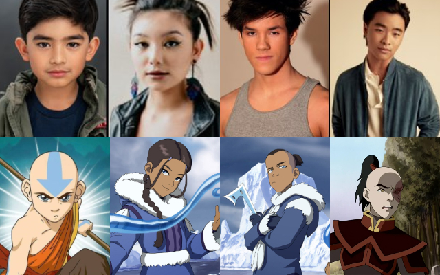 Gordon Cormier interpretará a Aang, Kiawentiio Tarbell a Katara, Ian Ousley a Sokka y Dallas Liu a Zuko. Fotos: Netflix / Internet