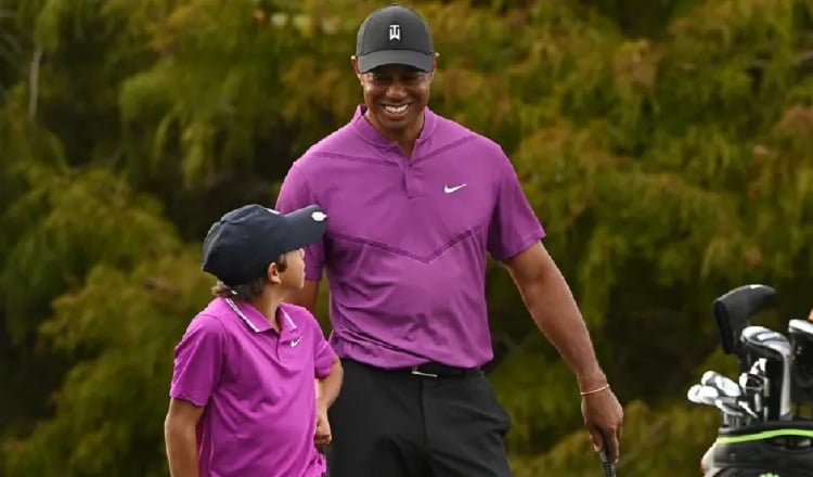 Tiger Woods y su  hijo Charlie tratarán hoy de remontar y buscar un mejor lugar en la parte alta de la tabla. Foto: PGA Tour