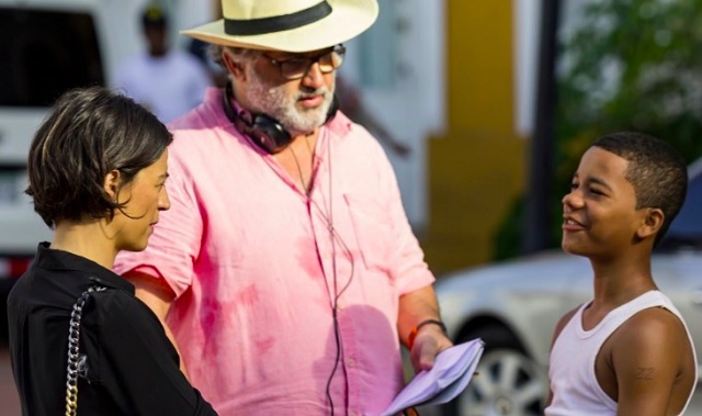 La actriz mexicana Ilse Salas, el cineasta Abner Benaim y el fallecido Fernando Xavier de Casta. Foto: @abnerbenaim