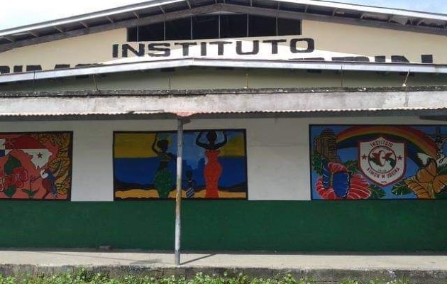 El hecho de violencia ocurrió la tarde del miércoles en el Colegio Simón Urbina, ubicado en la comunidad de Arco Iris, corregimiento de Cristóbal. Foto. Diomedes Sánchez