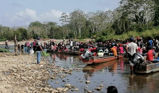 El sábado llegaron a los albergues del Darién 1,223 migrantes irregulares. Archivo.