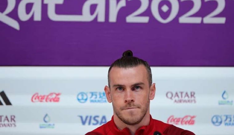 Bale de Gales, en la rueda de prensa. Foto: EFE