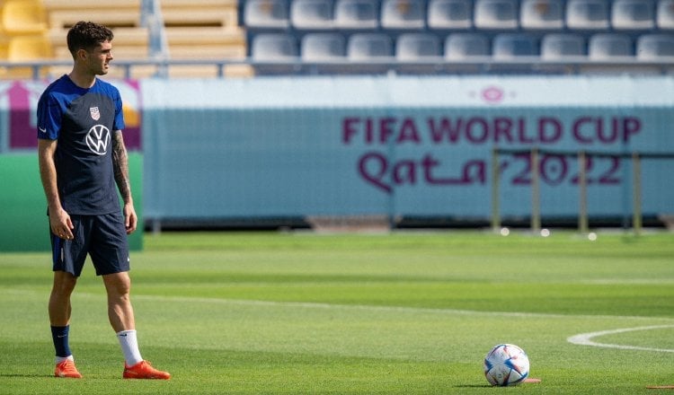 Christian Pulisic en los entrenamientos de Estados Unidos. Foto: Twitter