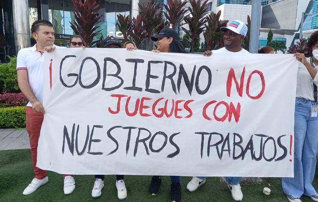 Los colaboradores de Minera Panamá protestaron de manera pacífica. Foto: Víctor Arosemena