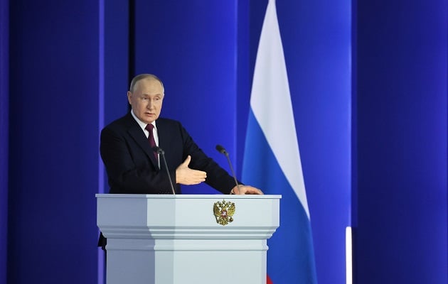 Putin brindó este martes el discurso sobre el estado de la nación. Foto: EFE