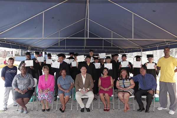 En el Centro Penitenciario de Nueva Esperanza en Colón, se graduaron del programa  20 hombres. Foto: Diomedes Sánchez 