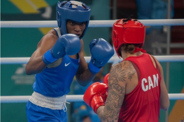 Atheyna Bylon no pudo vencer a Tamara Thibeault de Canadá en la final de los -75 kilogramos. Foto: COP