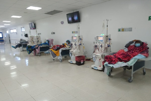 Los pacientes de hemodiálisis debido a los cierres no han podido llegar a los hospitales para recibir tratamiento. Foto. Cortesía CSS.