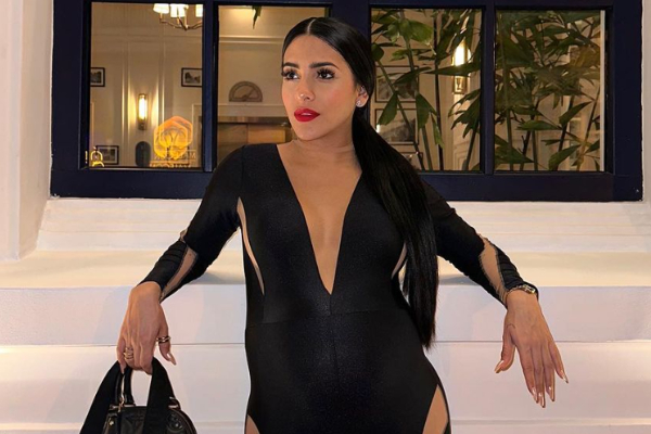 'Outfit' que Jacky Guzmán usó para la salida con su bebé. Foto: Instagram 