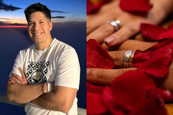 Chyno Miranda y la fotografía con la que anunció su matrimonio. Fotos: Instagram