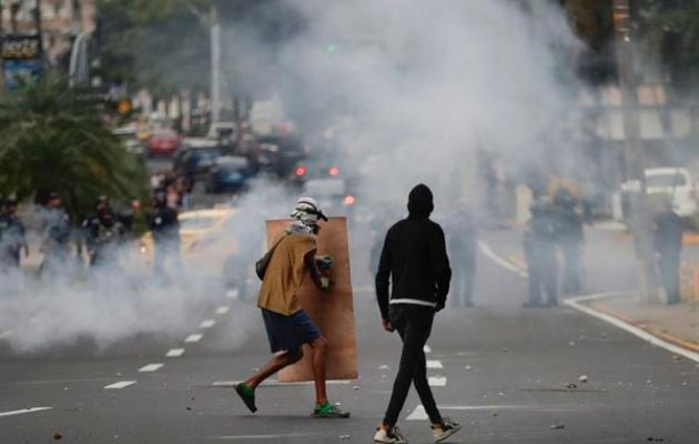 Protestas contra la concesión a una filial de la minera canadiense First Quantum Minerals (FQM). Foto: EFE