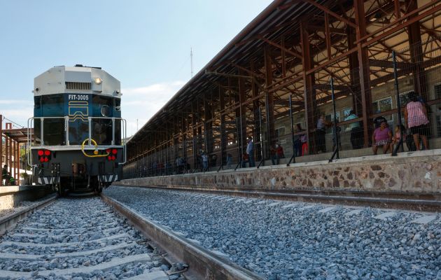 Vistas de la estación del tren de pasajeros inaugurado por el presidente mexicano Andrés Manuel López Obrador, durante un acto protocolario en el municipio de S