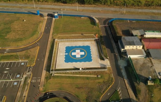 Helipuerto en la Ciudad de la Salud. Foto: Cortesía CSS