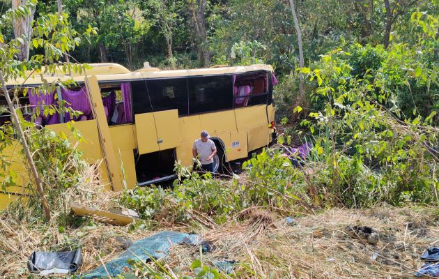 El autobús tenía como destino Chitré. Foto: Eric Montenegro