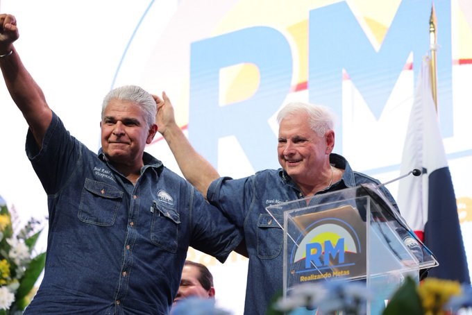 Mulino y Martinelli durante el lanzamiento de la campaña electoral. Foto: Archivo
