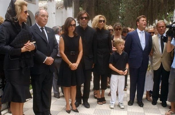 Princesa Ira de Fürstenberg durante el entierro del príncipe Christoff Hohenlohe. Foto: EFE