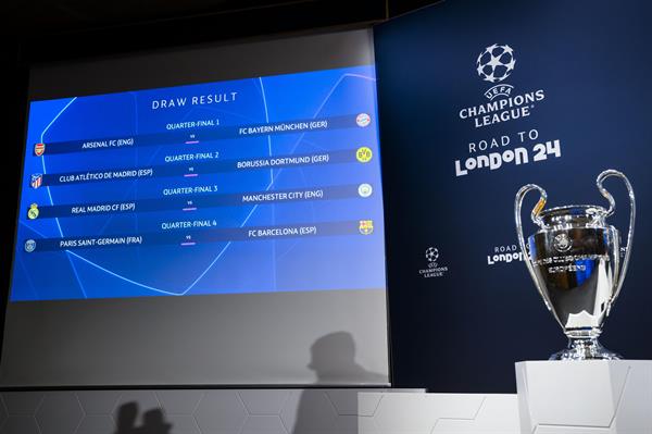 Sorteo de la Champions League. Foto: EFE