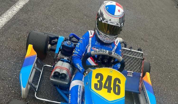 El piloto panameño de karting, Gianmatteo Rousseau. Foto: Instagram