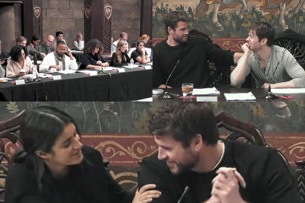 Liam Hemsworth y sus compañeros de reparto en la lectura de guión. Foto: Instagram / @witchernetflix