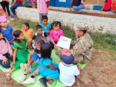 Durante el evento, niños tuvieron  sus primeras interacciones con la lectura y se les inculcó  el interés por los libros. Foto:Cortesía