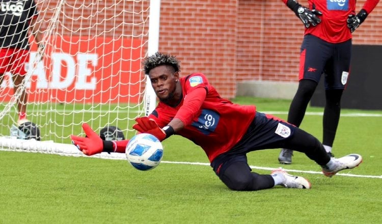 El portero Eddie Roberts, durante los entrenamientos de Panamá. Foto: Fepafut