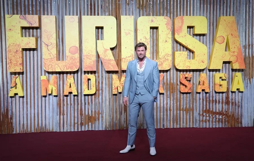 El actor Chris Hemsworth, durante la presentación en Londres de la película 'Furiosa'. Foto: EFE / EPA / Neil Hall