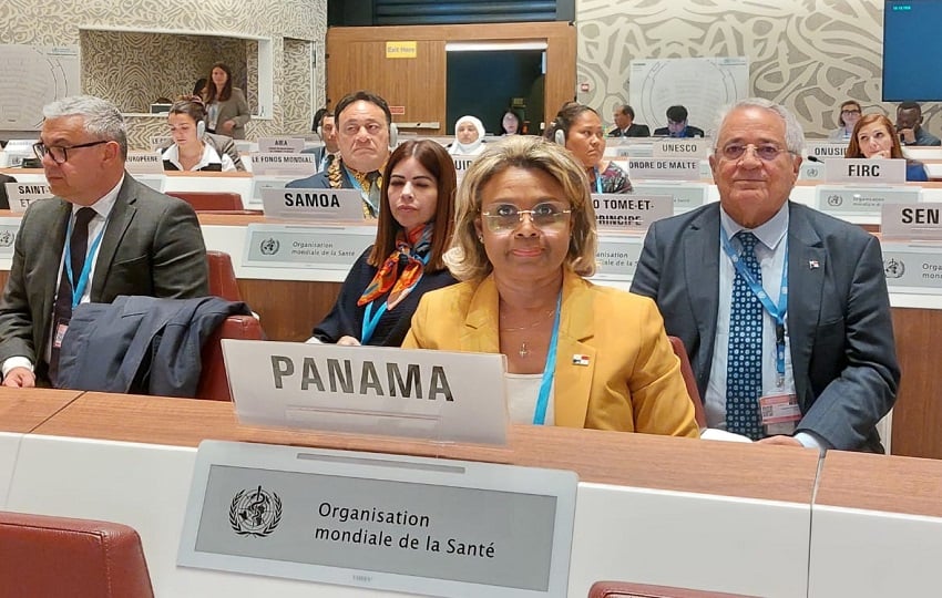 La viceministra Ivette Berrio en la Asamblea Anual de la OMS. Foto: Cortesía