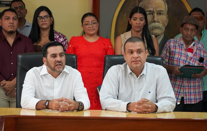 El alcalde electo Joaquín de León,le pidió a la actual administración mucha cooperación toda la que sea necesaria para llevar a cabo un proceso de transición transparente. Foto. Cortesía