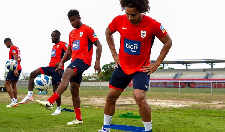 Los jugadores de Panamá durante los entrenamientos. Foto: Fepafut