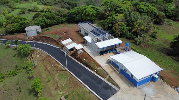 Vista aérea de la potabilizadora que tiene más de ocho años de construirse. Foto: Cortesía Conades