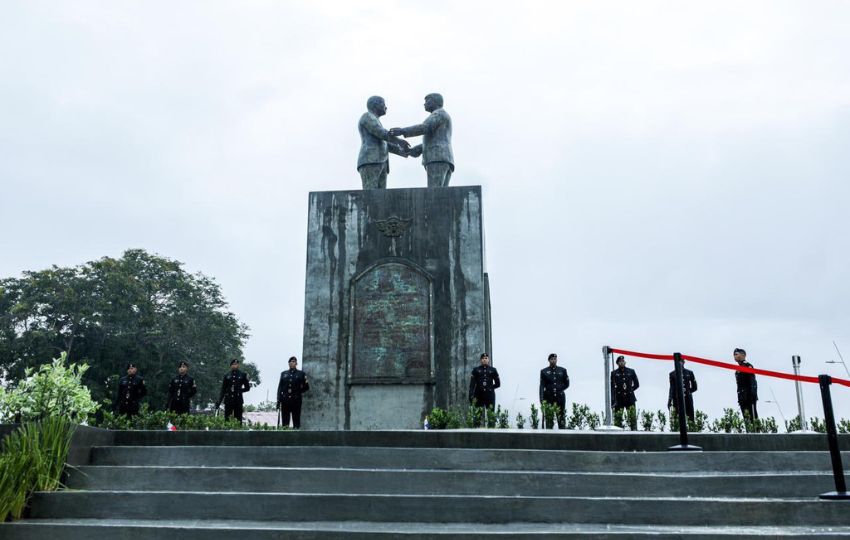 El monumento 'La Conquista de la Soberanía' sobre los Tratados Torrijos-Carter celebra la amistad entre EE. UU. y Panamá. Foto: Cortesía