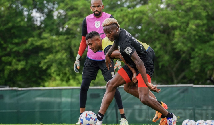 Jugadores de Panamá en los entrenamientos, Foto: Fepafut