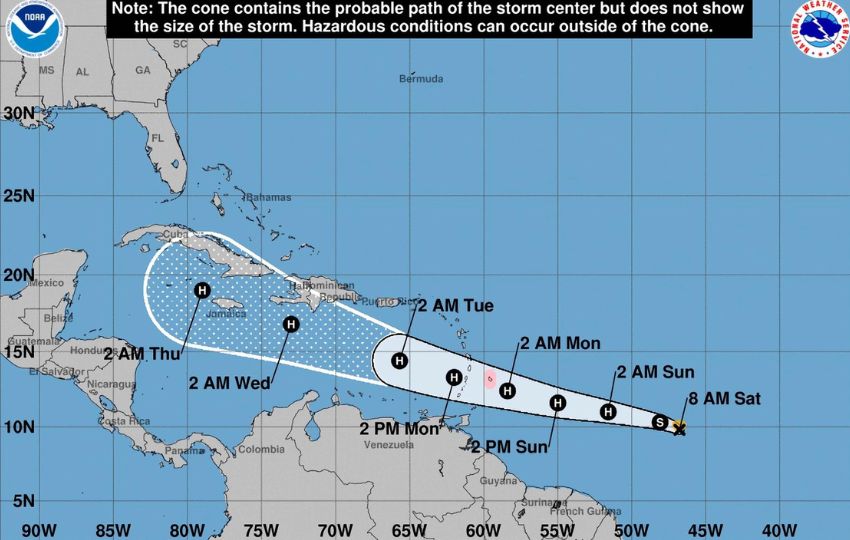 La tormenta tropical Beryl podría convertirse en un 