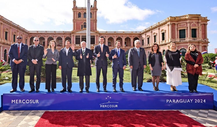 La última cumbre del Mercosur, celebrada el lunes en Asunción, Paraguay, contó con la presencia del presidente José Raúl Mulino. Cortesía