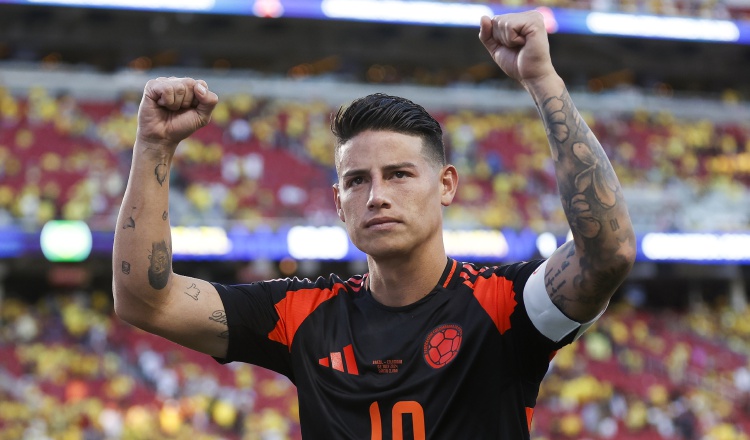 James Rodríguez, capitán de Colombia. Foto: EFE