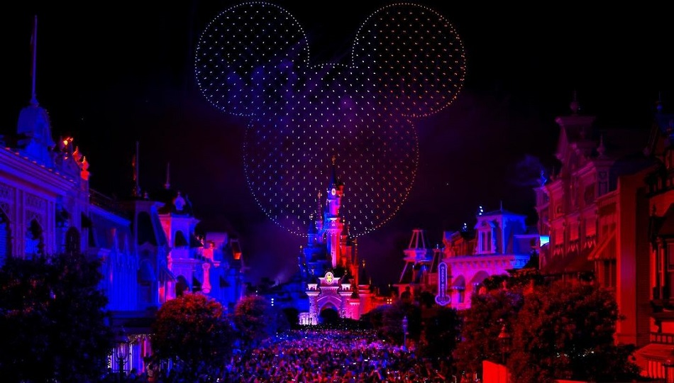 Imagen aérea de Mickey Mouse. Foto: Instagram / @disneylandparis