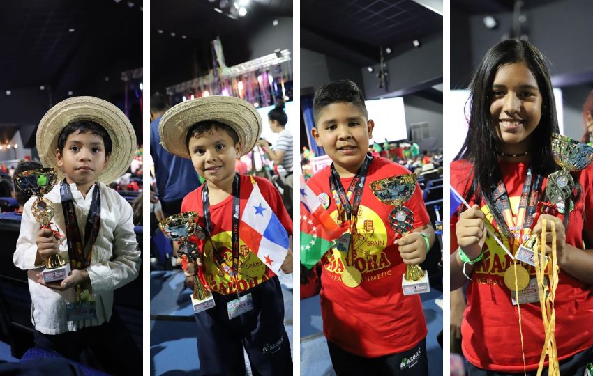 Cuarenta y nueve niños se coronan campeones en el Mundial de Cálculo Mental. Fotos: Cortesía 