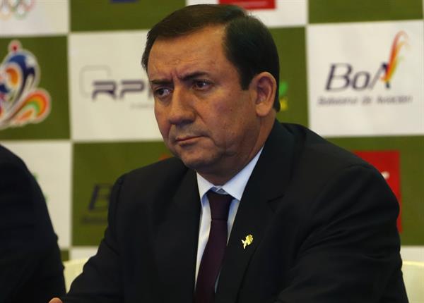 Presidente del Comité Olímpico Boliviano (COB), Marco Arze, en la Paz (Bolivia).